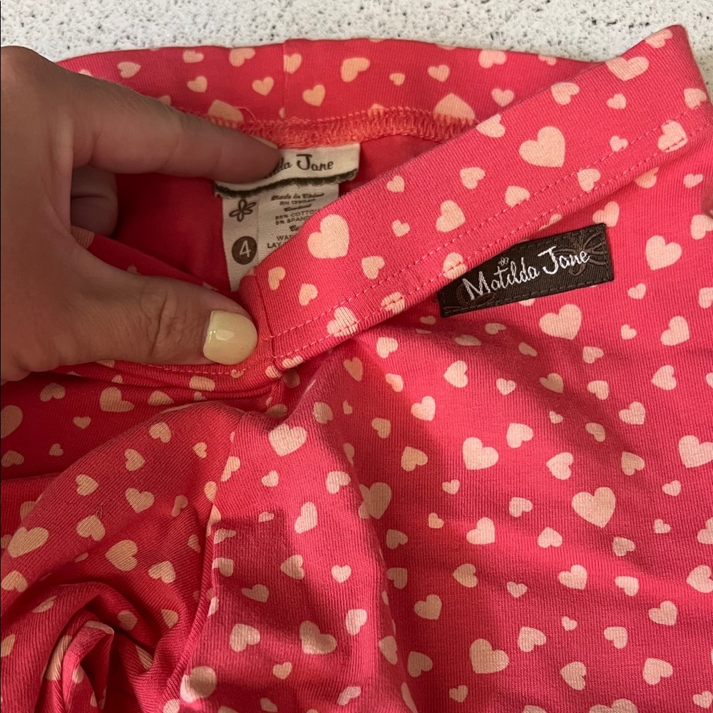 Matilda Jane Heart Patterned Ruffle Leggings - Picture 3 of 4